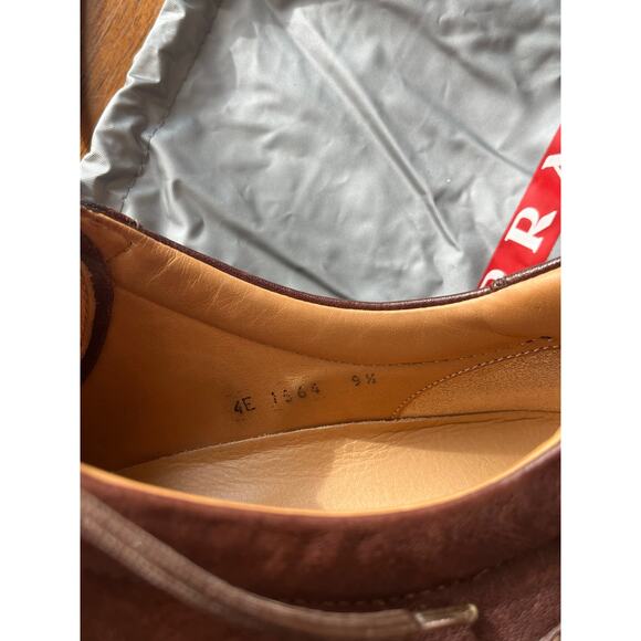 Authentic Prada Men's Size 9.5 Leather Low Trainers Brown w/Bag - Picture 11 of 14